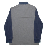 NAUTICA Slim Fit Mens Polo Shirt Grey Long Sleeve L