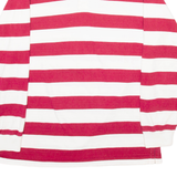 WORLD ISLAND Mens Polo Shirt Red Striped Long Sleeve XL