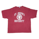 CHAMPION St. Joseph's University Mens T-Shirt Red USA 2XL