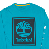 TIMBERLAND Mens T-Shirt Blue Long Sleeve L