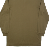 Womens T-Shirt Green Long Sleeve 1/4 Zip XL
