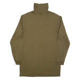 Womens T-Shirt Green Long Sleeve 1/4 Zip XL