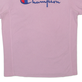 CHAMPION Womens T-Shirt Pink XS