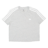 ADIDAS Cropped Womens T-Shirt Grey XS