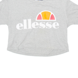ELLESSE CROPPED Womens T-Shirt Grey UK 6