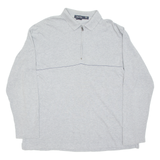 NAUTICA Mens Polo Shirt Grey Long Sleeve L