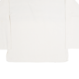Laced Neck Womens Polo Shirt White Long Sleeve XL
