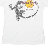 HARD ROCK CAFE Mallorca Womens T-Shirt White Crew Neck M