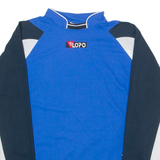 R LOPO Template Mens Football Shirt Jersey Blue Long Sleeve High Neck 2XL
