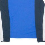 R LOPO Template Mens Football Shirt Jersey Blue Long Sleeve High Neck 2XL