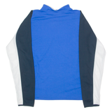 R LOPO Template Mens Football Shirt Jersey Blue Long Sleeve High Neck 2XL