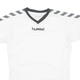 HUMMEL Template Womens Football Shirt Jersey White V-Neck M