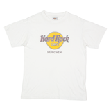 HARD ROCK CAFE Munchen Mens T-Shirt White Crew Neck S