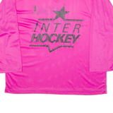 BAUER Inter Hockey Mens Jersey Pink 3/4 Sleeve V-Neck XL