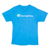 CHAMPION Mens T-Shirt Blue Crew Neck M