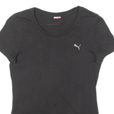 PUMA Womens T-Shirt Black Crew Neck UK 8