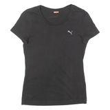 PUMA Womens T-Shirt Black Crew Neck UK 8