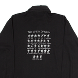 CLOUDS The Haka Dance Mens Polo Shirt Black Long Sleeve L