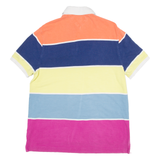 TOMMY HILFIGER Mens Polo Shirt White Striped M