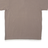 BENCH Double Layered Mens Polo Shirt Brown XL