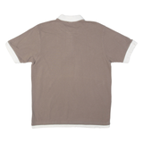BENCH Double Layered Mens Polo Shirt Brown XL