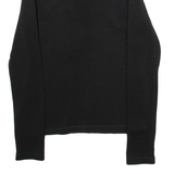 LACOSTE Womens Polo Shirt Black Long Sleeve XS