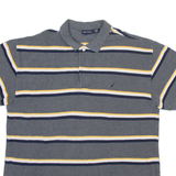 NAUTICA Mens Polo Shirt Grey Striped XL