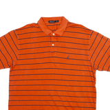 NAUTICA Mens Polo Shirt Orange Striped XL