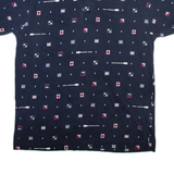 CHAPS Mens Polo Shirt Blue Geometric M