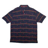 TOMMY HILFIGER Mens Polo Shirt Blue Striped XL
