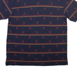 TOMMY HILFIGER Mens Polo Shirt Blue Striped XL