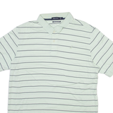 NAUTICA Mens Polo Shirt Green Striped L