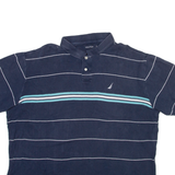 NAUTICA Mens Polo Shirt Black Striped XL