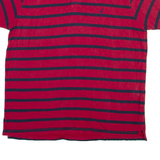 NAUTICA Mens Polo Shirt Red Striped L