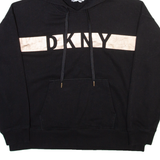 DKNY Womens Black Hoodie L