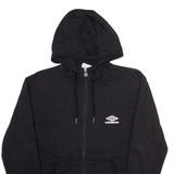 UMBRO Mens Black Hoodie Full Zip S