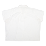 COLOURWAYS Floral Embroidery Womens Plain Shirt White 2XL