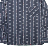 HOCKEY COUNTRY Mens Shirt Blue Striped Long Sleeve M
