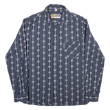 HOCKEY COUNTRY Mens Shirt Blue Striped Long Sleeve M