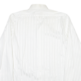 SEIDENSTICKER Mens Shirt White Striped Long Sleeve S
