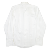 SEIDENSTICKER Mens Shirt White Striped Long Sleeve S