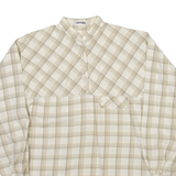SPENGLER Womens Shirt Beige Check Long Sleeve S