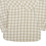SPENGLER Womens Shirt Beige Check Long Sleeve S