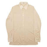 LIBERO Mens Plain Shirt Beige Long Sleeve S