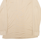 LIBERO Mens Plain Shirt Beige Long Sleeve S