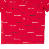 CHAMPION All Over Print Mens T-Shirt Red M