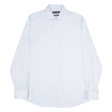 JAEGER Mens Plain Shirt Blue Long Sleeve L