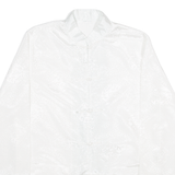 Mens Shirt White Crazy Pattern Long Sleeve M