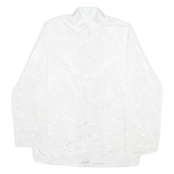 Mens Shirt White Crazy Pattern Long Sleeve M