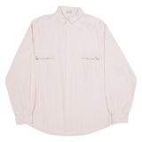 BENETTON Mens Plain Shirt Pink Long Sleeve M